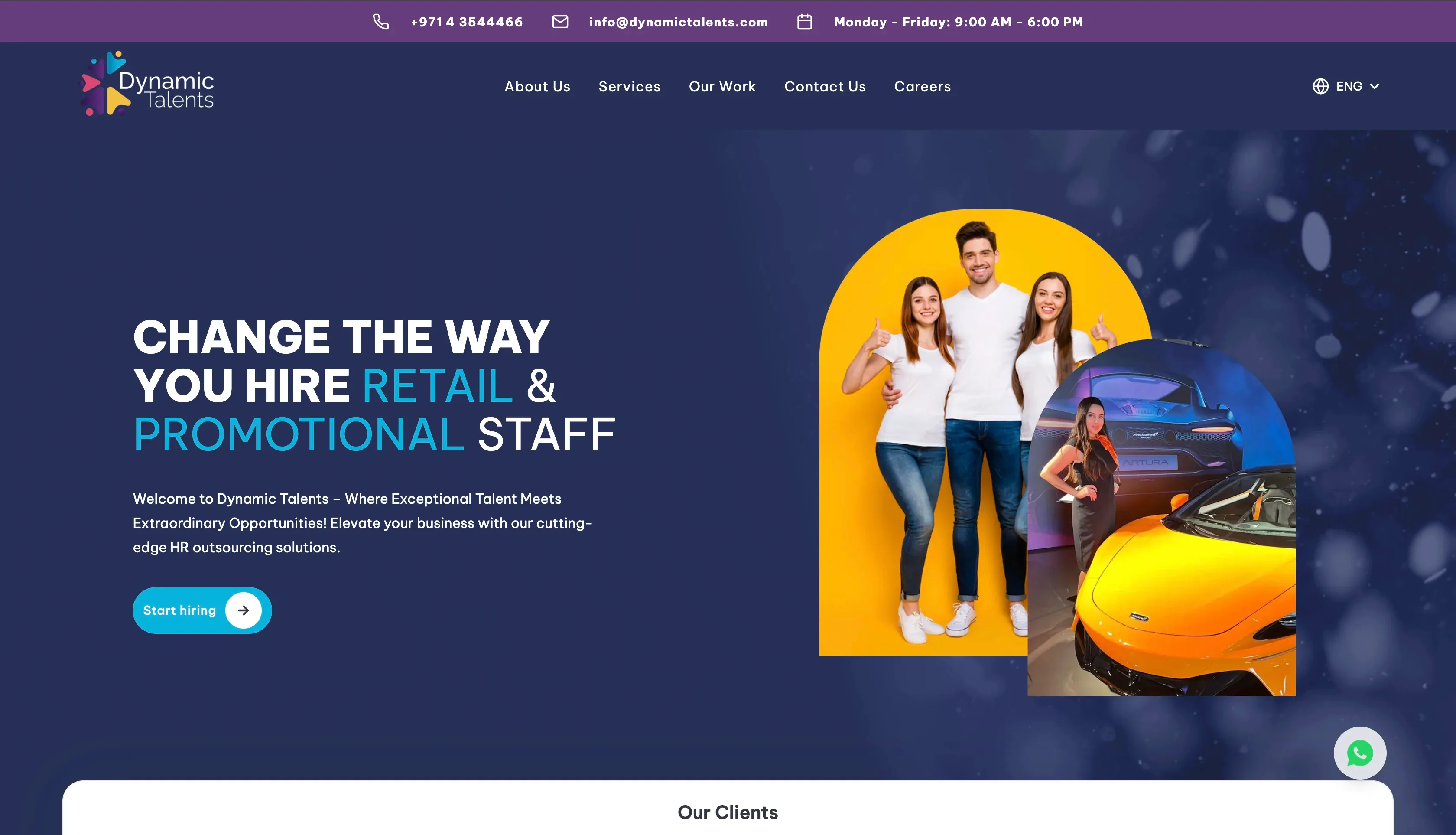 Dynamic Talents website